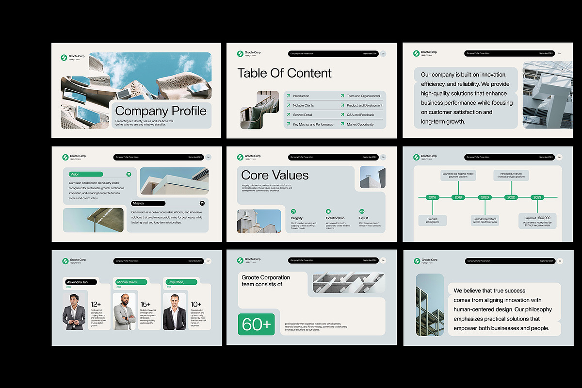 PEONA | Clean Company Profile PowerP, a Presentation Template by Neermana (Photo 2 of 4)