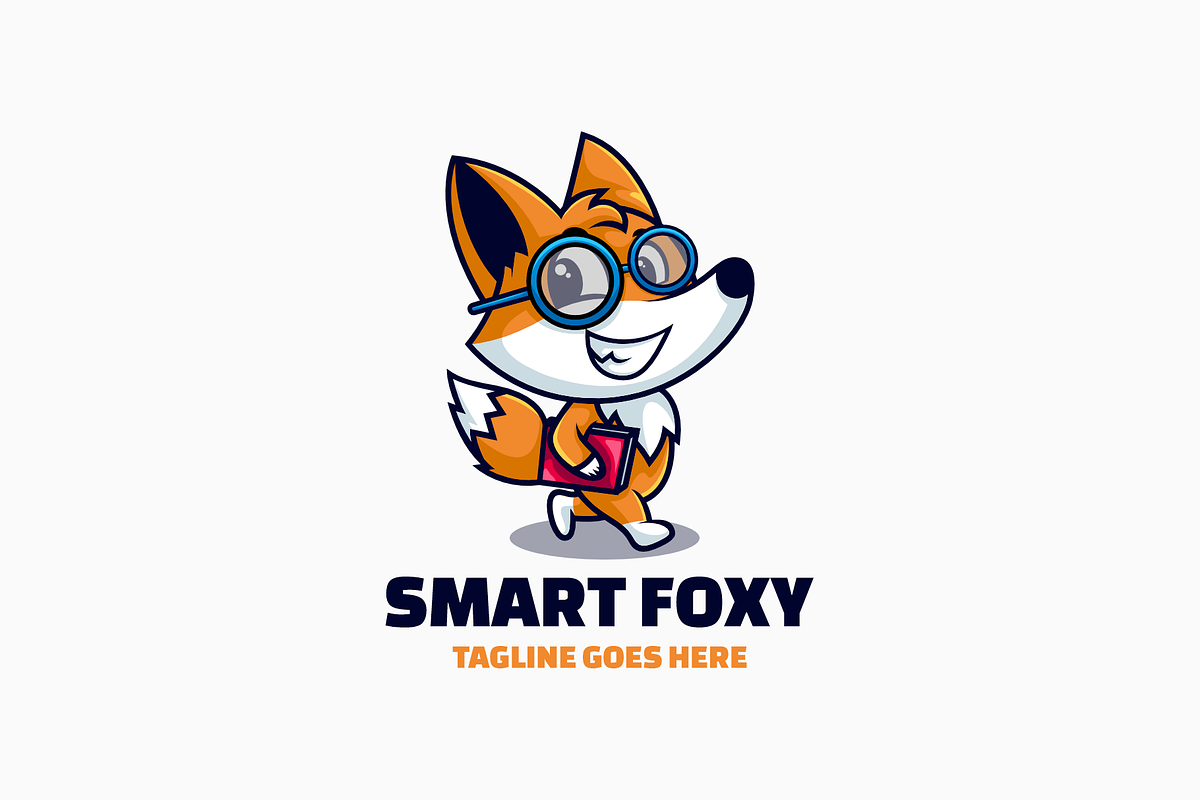 Smart Foxy Mascot Cartoon Logo, a Branding & Logo Template by Artnivora.Std