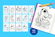 Animal Coloring Pages for Kids, an Animal Illustration by vik.stock (Thumbnail 12 of 17)