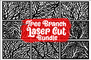 Tree Branch Laser Cut Panel Bundle, a Graphic by BIPLOB EXPERT (Thumbnail 1 of 11)