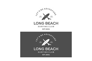 Vintage surf club logo., a Branding & Logo Template by LOGOCREATIVE