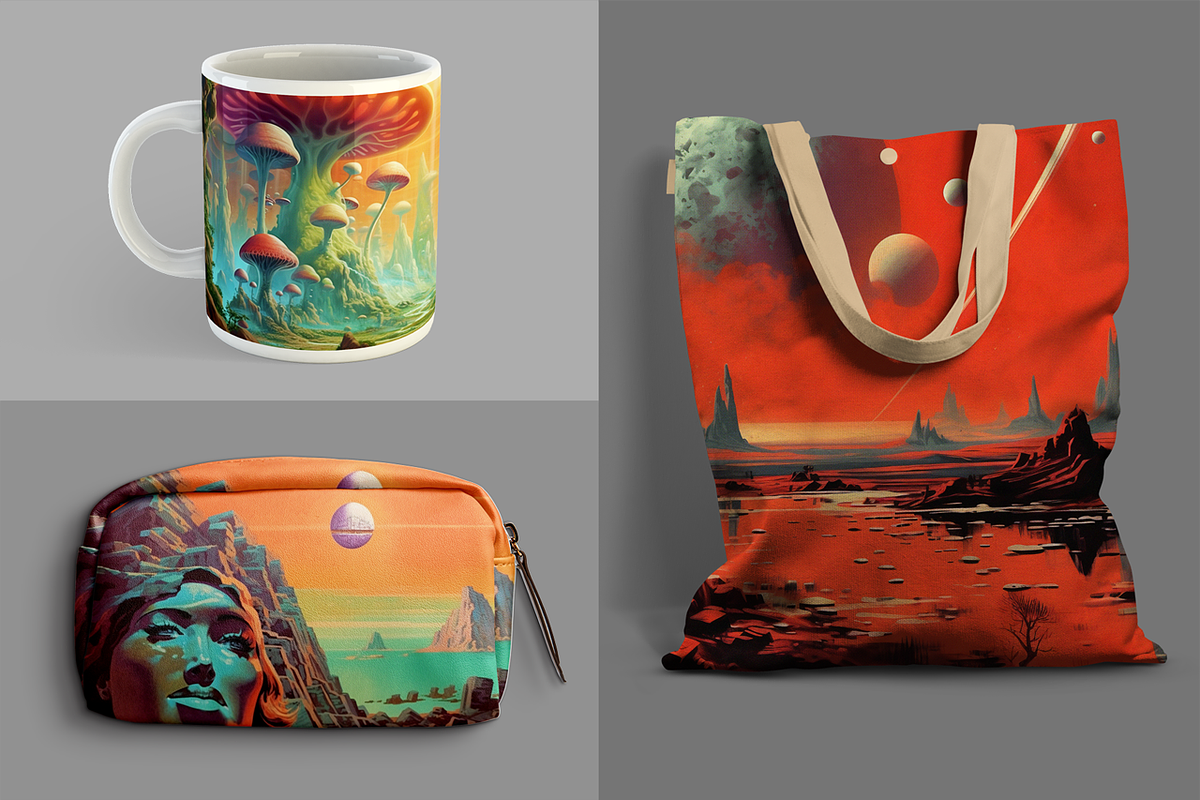 Retro Futurism Landscapes Collection, a Decorative Illustration by Fox's Monday (Photo 5 of 7)