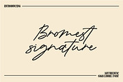 Bromest Signature, a Script Font by Eltypesstudio