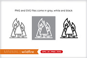 Minimal wildfire icon set, an Outline Icon by Picture Window (Thumbnail 3 of 5)