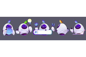 Chatbot AI assistant set, a Technology Illustration by art PVP - market