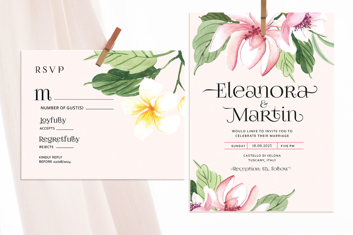 Floral wedding suite, a Decorative Illustration by Artberriez (Photo 3 of 6)