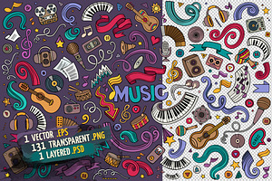 Musical Objects & Elements Set