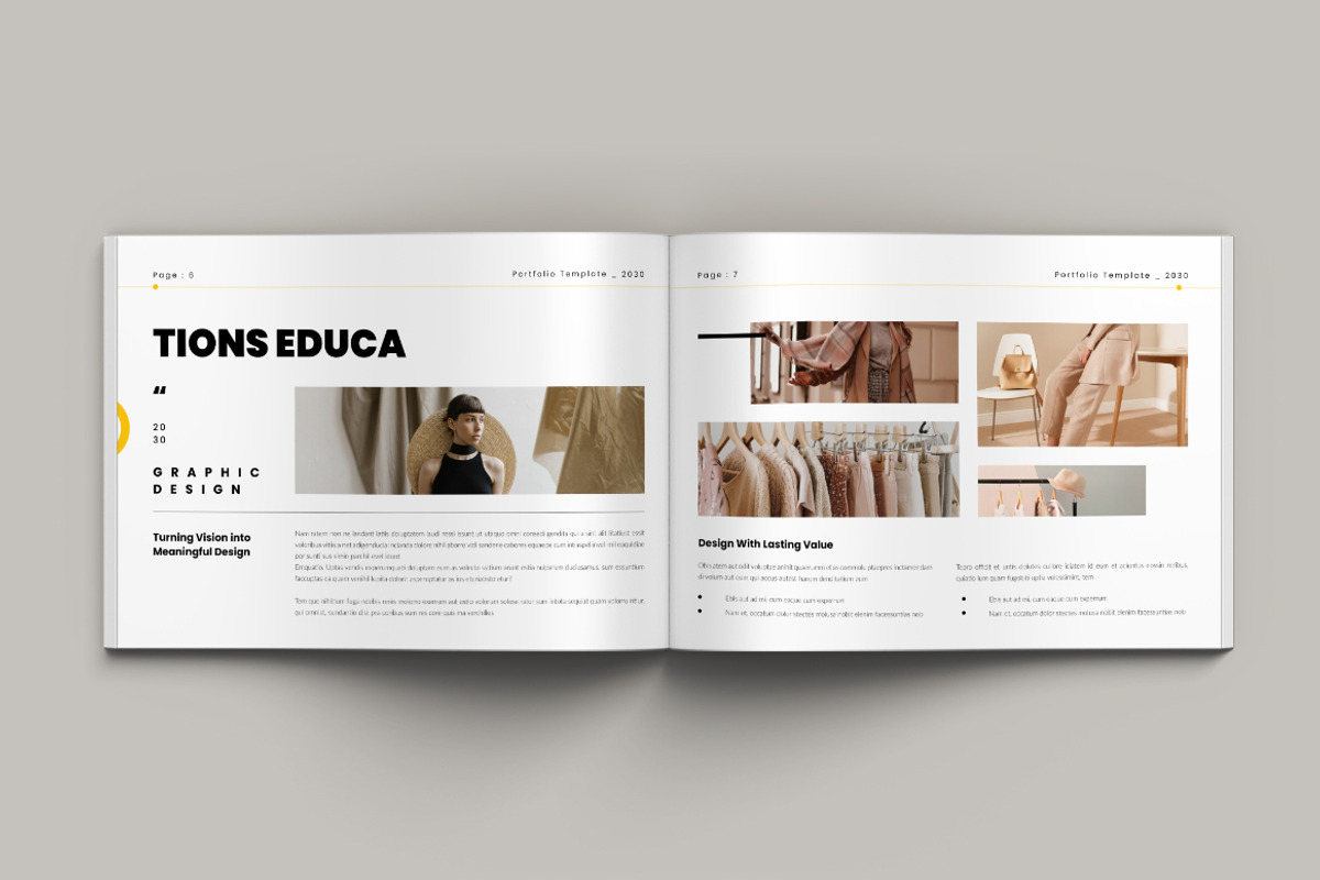 Portfolio Landscape Template, a Brochure Template by Pixelpick (Photo 4 of 9)