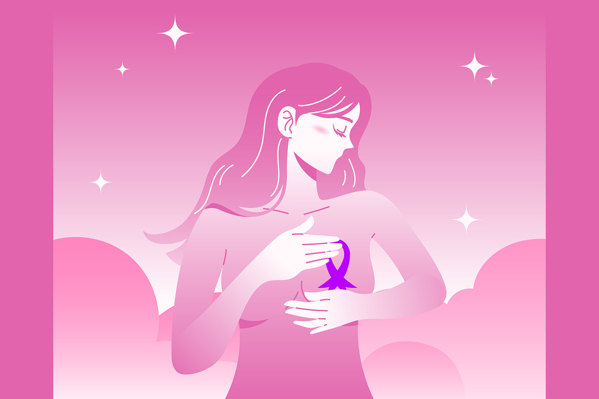 Breast Cancer Full Illustration, a Healthcare Illustration by graphicook