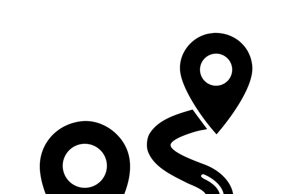 Route with two map pins, an Object Illustration by SouravDesign (Photo 3 of 3)