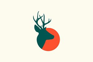 deer Head Logo Vector Design, a Branding & Logo Template by Salman Shop