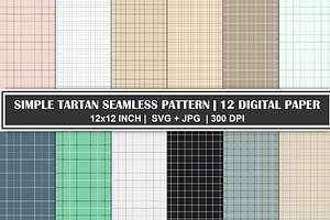 Plaid Tartan Grid Digital Paper Set