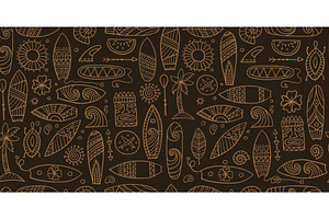 Surf boards collection, surfing time