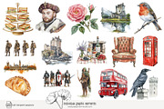 90 Great Britain clip art, a Decorative Illustration by Poppy Lane Studio (Thumbnail 5 of 11)