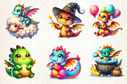Baby Dragon Sublimation Clipart, an Illustration by Dream Creation (Thumbnail 7 of 7)