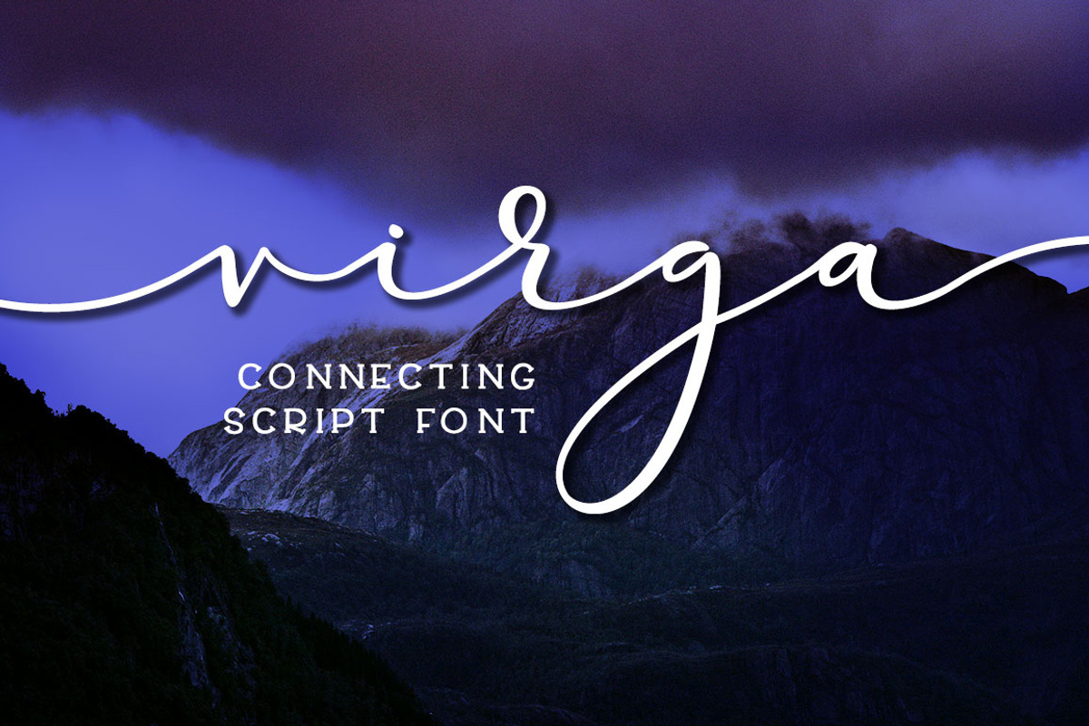 Virga - connecting script font