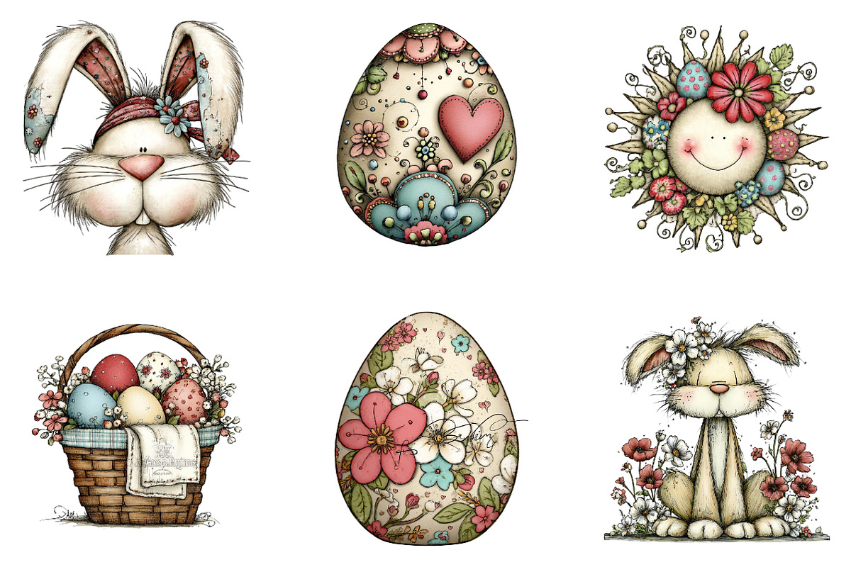Boho Easter Elements Bundle, an Illustration by CreationArt (Photo 4 of 7)