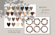 Cute Round Frames with Brown Hearts, an Object Graphic by Naty Art (Thumbnail 1 of 6)
