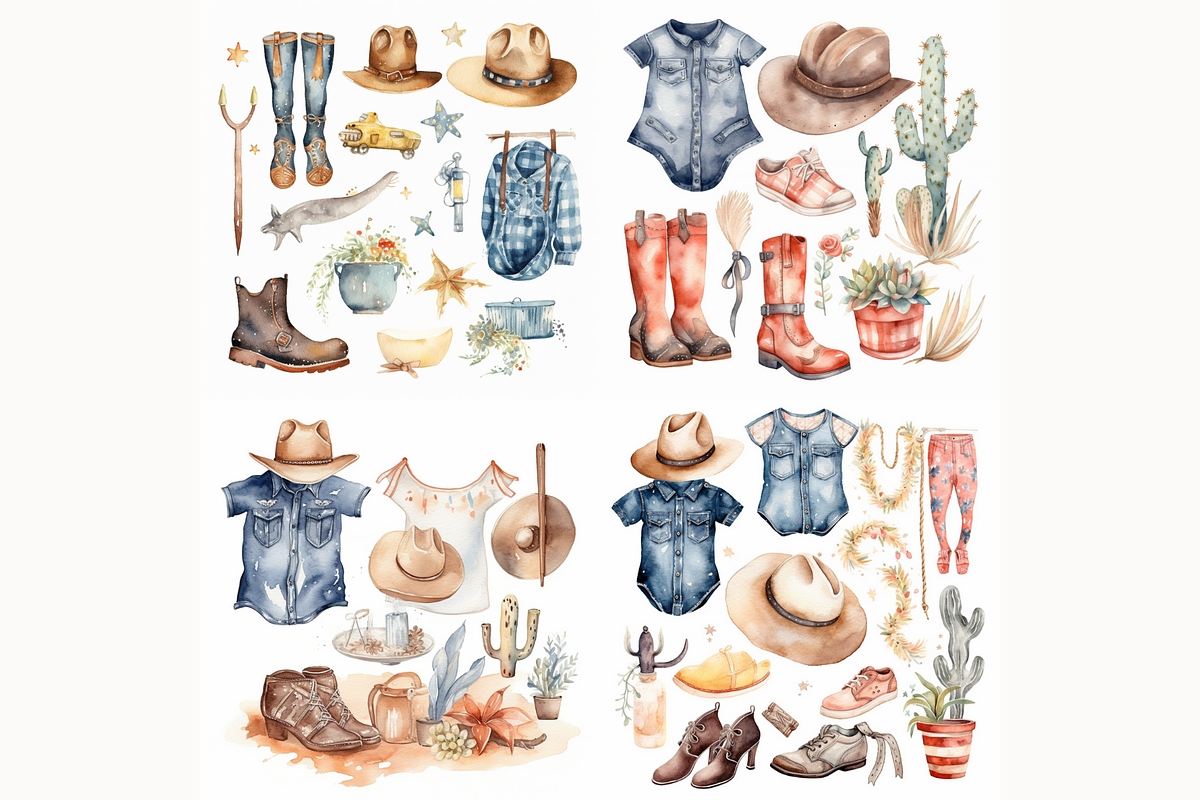 Midjourney Prompt For Cowboy ClipArt, an Object Graphic by Milano Creative (Photo 2 of 5)