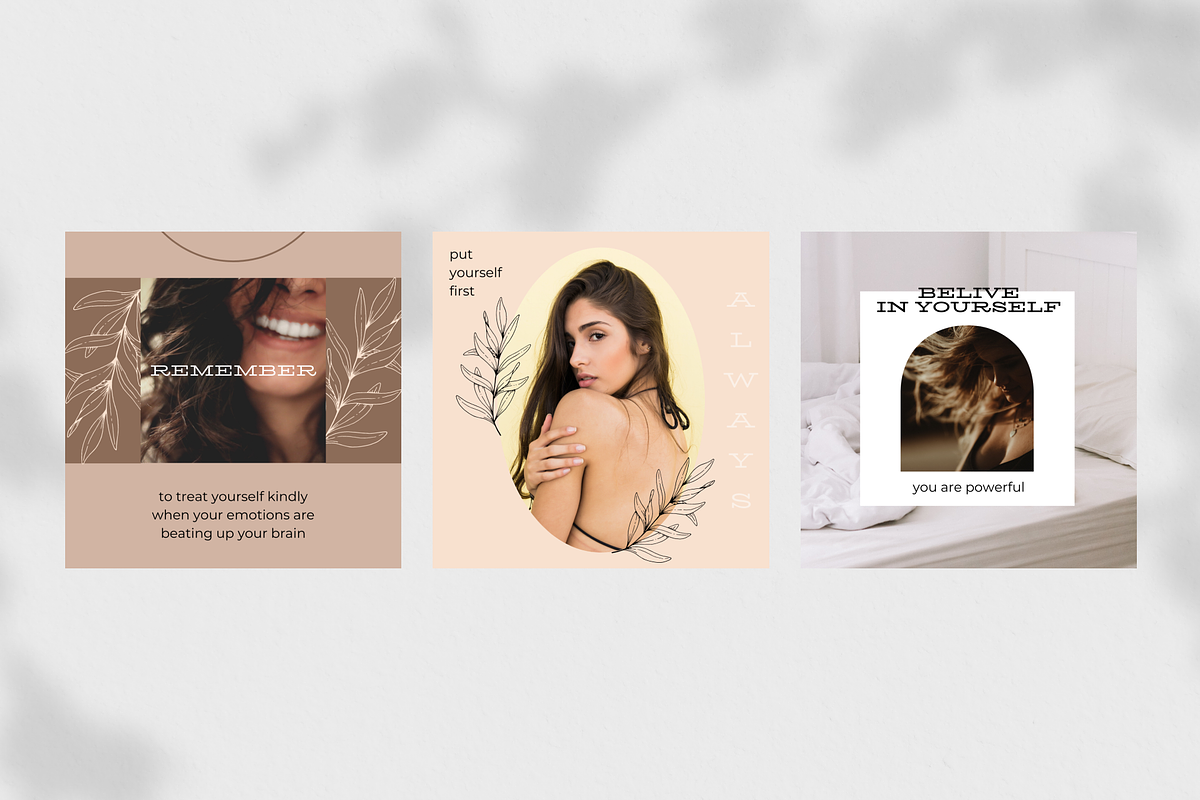 Boho Instagram Template Canva, a Social Media Template by DesignKora (Photo 8 of 8)