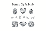 Luxury Diamond Clipart Bundle, an Object Graphic by 3PointsCreative (Thumbnail 1 of 5)
