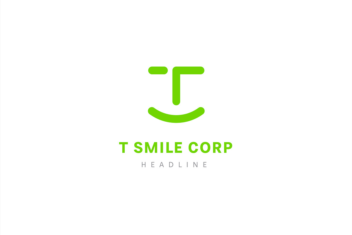 T smile logo template., a Branding & Logo Template by Anton Akhmatov (Photo 2 of 3)