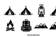 Camping Adventure Silhouette Icon, an Illustration by Artivon (Thumbnail 26 of 51)