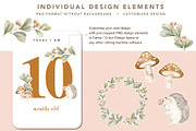 birth announcement editable template, a Card Template by hanacrochetdesign (Thumbnail 3 of 8)