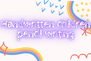 Handwritten children pencil writing, a Font by design by makra (Thumbnail 1 of 2)