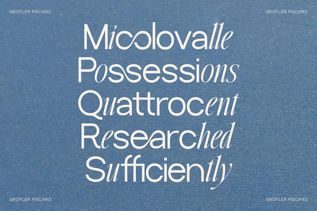Grofler Piscaro | A Hybrid Font, a Sans Serif Font by Typoraith Co (Photo 9 of 10)
