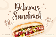 Roasted Sandwich, a Script Font by Mozatype (Thumbnail 5 of 10)