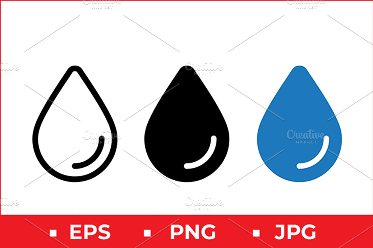 Water Droplet Icons, a Solid Icon by Artonix (Photo 1 of 2)