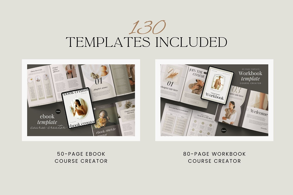 2in1 Ebook Workbook template bundle preview 2