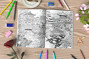 Zen Gardens Coloring Pages (Adults), a Decorative Illustration by MuzaArtStudio (Thumbnail 4 of 4)