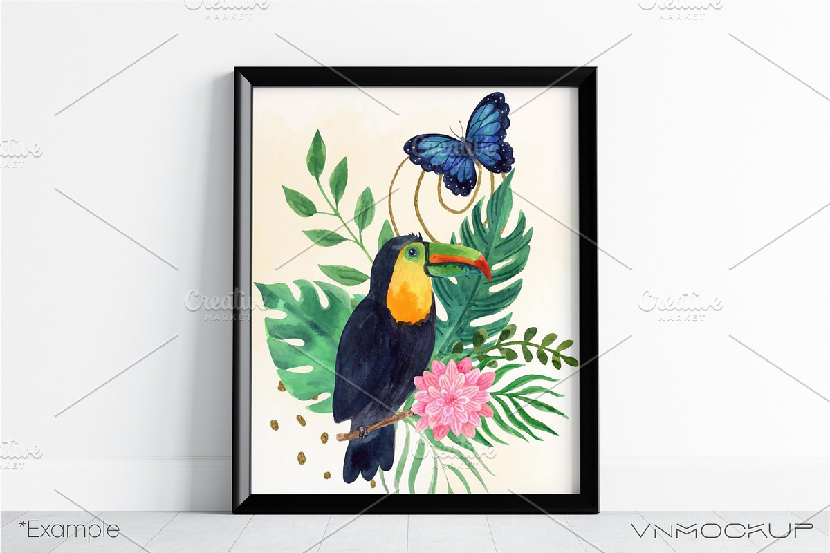 Black Frames Bundle - 20 Mockups, a Print Template by VNmockup (Photo 4 of 9)