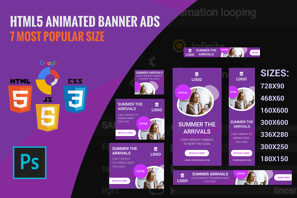 Purple - Html5 Animated Banner Ads, a HTML Template by QuickArtisan
