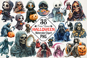 Halloween Funny Reaper Clipart, an Illustration by RobertsArt (Thumbnail 1 of 7)