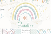 Cute rainbow watercolor clipart, an Illustration by Lolytop Studio (Thumbnail 1 of 5)