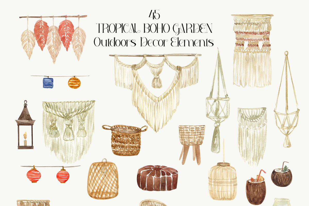 Tropical Boho Garden Plants & Floral, a Decorative Illustration by Catch the Dream Art (Photo 8 of 10)