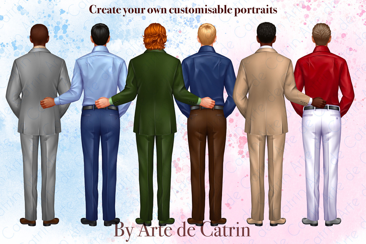 University Graduates Boys Clipart, a Graphic by ArtedeCatrin (Photo 3 of 11)