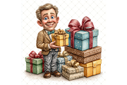 Man's Birthday Clipart JPG, a Person Illustration by Memories By Lea (Thumbnail 8 of 20)