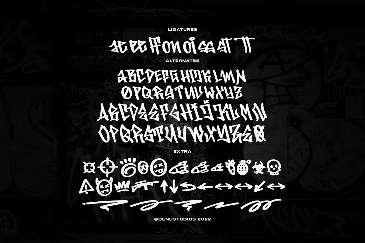 Asphalt Slasher | Graffiti Font, a Handwritten Font by Denustudios (Photo 12 of 12)