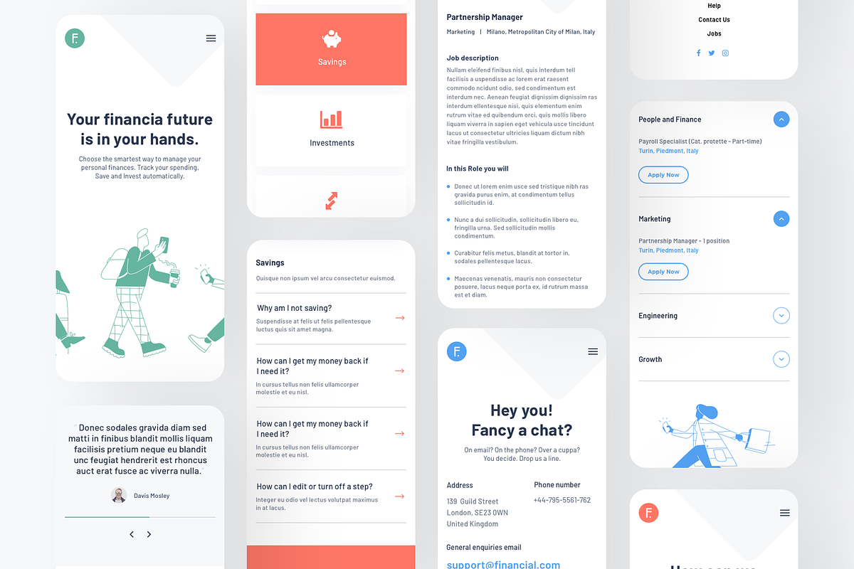 Financial Website PSD, Sketch, XD, a Landing Page Template by TIB Digital (Photo 3 of 7)