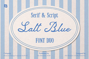 Salt Blue; Romantic Font Duo