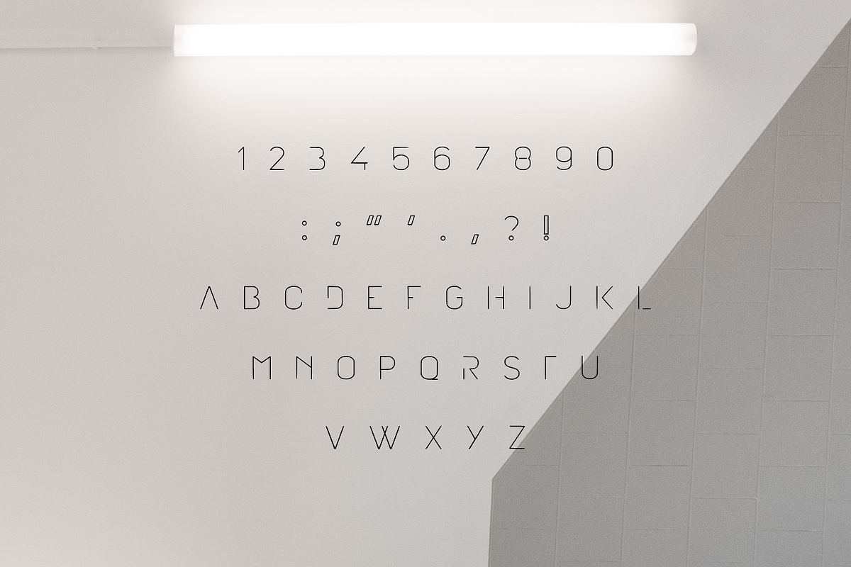 VIRTU - modern minimalist font preview 2