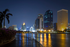 Bangkok city at night, an Architecture Photo by Vector beauty