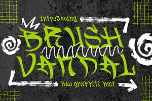 Brush Vandal Duo Graffiti Font, a Font by PutraCetol Studio