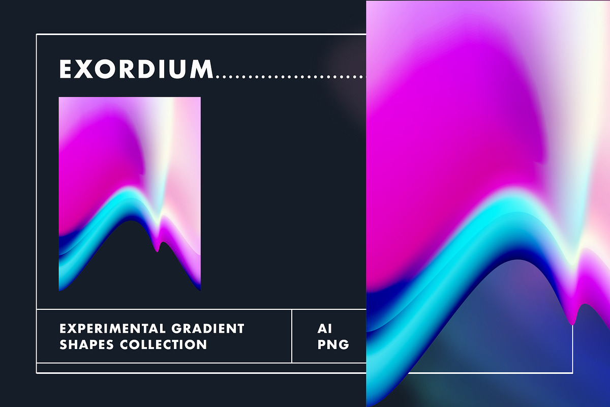 Exordium Dynamic Gradient Shapes, a Texture Graphic by Polar Vectors (Photo 11 of 16)
