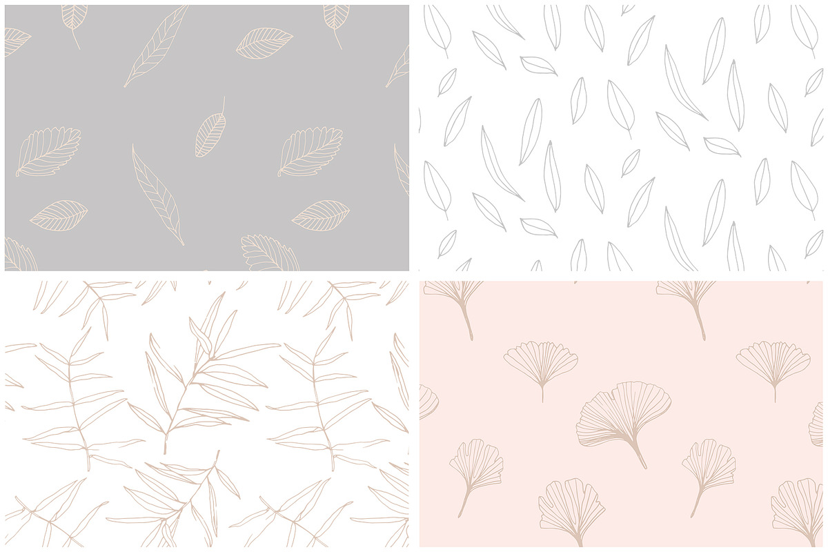 Romantic Leaves Collection, a Pattern Graphic by Youandigraphics (Photo 17 of 19)