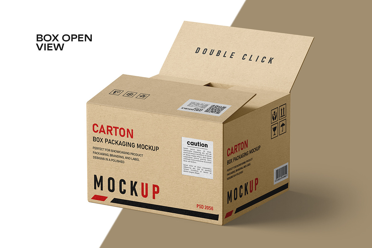 Kraft Carton Packaging Box Mockup, a Packaging Mockup by Ram Studio (Photo 11 of 13)